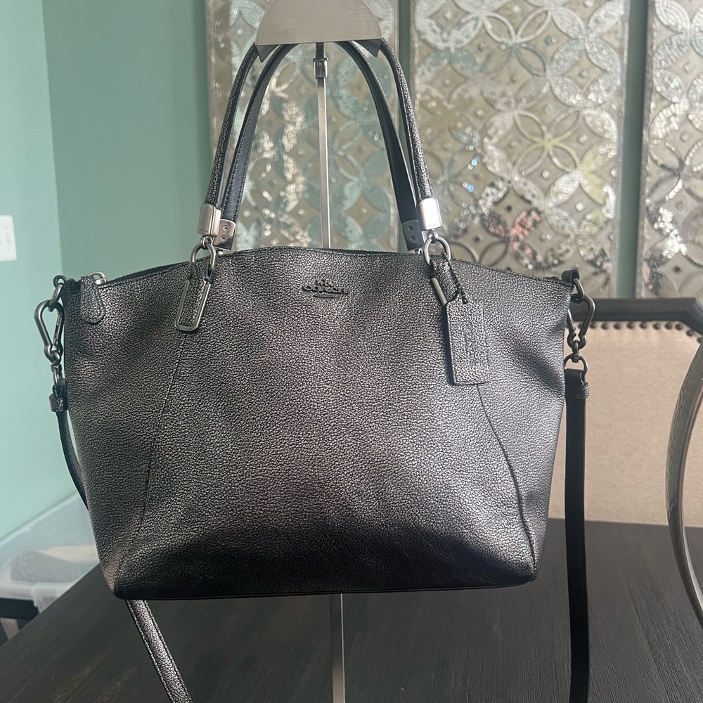 Coach Kelsey Metallic Tote/Crossbody Bag